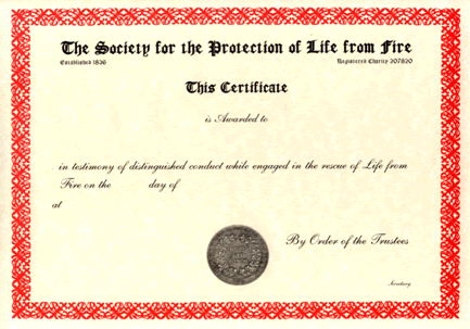 Society Certificate